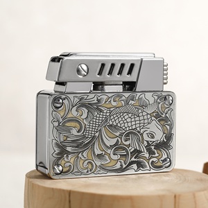 Encendedor de Queroseno CHIEF, Compacto, Vintage, de Cobre Puro, con Logotipo Personalizado, Recargable, de Metal, para Regalos Empresariales - Product Image 2