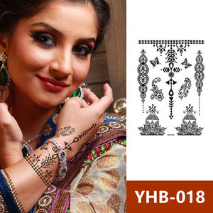 Tatuaggi Temporanei all'Henné OEM all'Ingrosso, Design Sexy con Pizzo Nero per Mani, Tatuaggi Impermeabili su Carta, Adesivi per Body <span class=keywords><strong>Art</strong></span> Femminile - Product Image 5