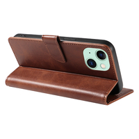 Étui portefeuille en cuir PU pour iPhone 15 Plus - Housse avec support, 3 emplacements pour cartes, fermeture magnétique et coque antichoc