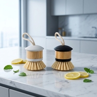 Brosse de nettoyage multifonctionnelle pour ustensiles de cuisine, vente directe usine, brosse naturelle à poils avec manche en bois