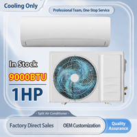 Climatiseur mural split R32 9000 BTU 1HP, refroidissement uniquement, économique, certifié CE, prix usine pour le marché mondial, maison et bureau