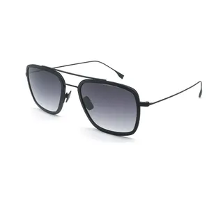 Rectangular titanium frame Acetate Polarized Light Weight Sunglasses Men