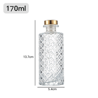 Flacon de parfum en verre vide de 100 ml avec bouchon en liège pour diffuseur de parfum liquide