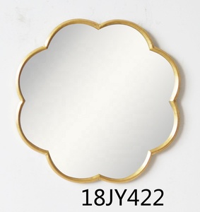 Swt Hoge Kwaliteit Antiek Messing Gouden Lange Wandmontage Decoratieve Vanity Bladgoud Spiegel - Product Image 3