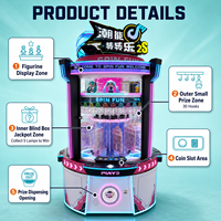 Machine à griffes Magic Amusement pour 4 joueurs avec construction en acrylique et métal, certifiée CE pour utilisation en salle de jeux intérieure