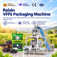 Machine d'emballage automatique multifonctionnelle verticale pour raisins secs 200g 500g