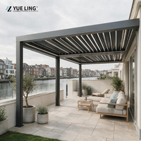 Pergola en aluminium à toit à lamelles sur mesure pour les constructeurs et les entrepreneurs en bâtiment, ombrage imperméable pour patio extérieur