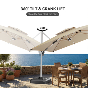 Sombrilla de Patio Plegable Impermeable de 4x3 Metros con Color Personalizado HANYI, <span class=keywords><strong>Base</strong></span> Giratoria con Inclinación, Parasol de Aluminio para Jardín, para Uso en Hoteles - Product Image 5