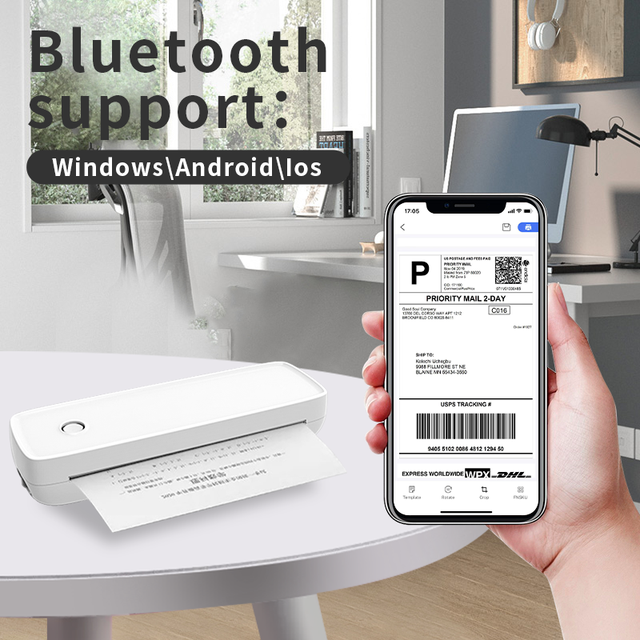 Uyin A80 Hot Sale USB Wireless  Mini Handheld Small Portable Win10 Driver Support A4 Size PDF TET Photo Thermal Printer
