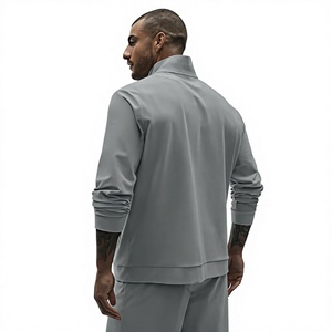 Chaqueta Safari Gris para Hombre con Cremallera Completa, Cuello Vuelto, Estilo Hip Hop, Vaquera con Agujeros, Informal, Transpirable, de Poliéster, para Otoño - Product Image 2