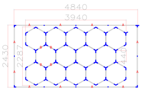 Eop esagonale luce LED per il soffitto del Garage a nido d'ape illuminazione auto officina Garage luce per palestra officina - Product Image 6