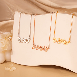 Collana Personalizzata con Linguaggio dei Segni in Acciaio Inossidabile Inciso, Gioiello Ricordo con Segno Manuale Personalizzato - Product Image 2
