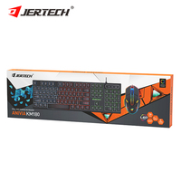Clavier et souris de jeu JERTECH KM180 avec rétroéclairage LED arc-en-ciel