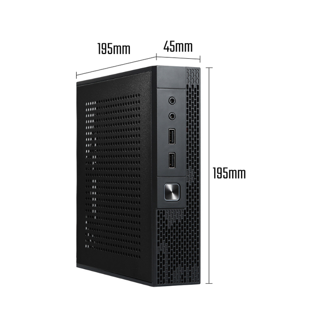 New PC Desktop Mini ITX Case Efficient Cooling Suitable for Gaming Computer Support 17cm X 17cm Motherboard USB Front Port Fan