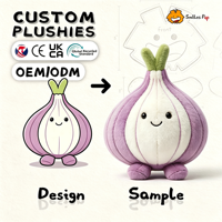 Peluche personnalisée avec logo OEM, design mignon d'oignon ou de fruit, faible MOQ, matériaux écologiques, vente chaude