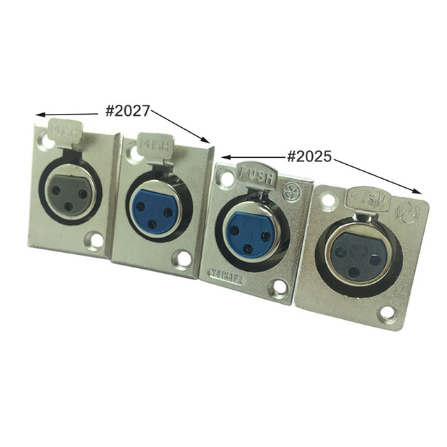 3PIN Female XLR Panel Mount Chassis Push-type XLR Jack Socket Connector Wholesales