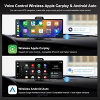 Estéreo para Auto con Pantalla Táctil IPS 4K de 10.26 Pulgadas, CarPlay/Android Auto, Cámara de Reversa 1080P, Mirror Link/Control por Voz, Transmisor FM, AUX