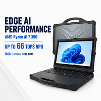 PC Portátil Resistente con IA de 14'', Batería Intercambiable en Caliente, 1000nits de Alto Brillo, Computadora Industrial para Computación en el Borde, DDR SSD