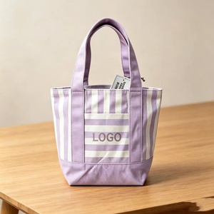 New Style Blank Grocery Reusable Shopping Cotton Canvas Tote <b>Bags</b> with Pocket for Women Student With Custom Logo - Product Image 3
