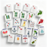 X Gray Ma Lin Beach Club Ocean Maßgefertigte Acryl-Mahjong-Steine Amerikanisches Mahjong Unterstützt Individuelles Muster für Urlaubsgeschenke Großhandel