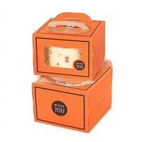 Boîte à mini-gâteaux mignonne, écologique et recyclable avec fenêtre, dimensions personnalisables, logo, en carton ondulé, pelliculage mat, gaufrage, pour aliments