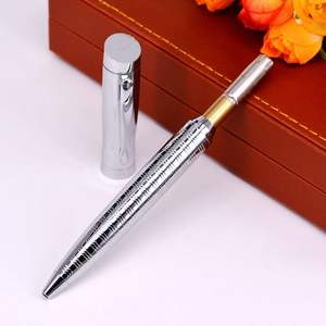 Bolígrafo de Metal con Trenza de Alambre de Acero Inoxidable de Primera Calidad, con Bola Plateada y Logotipo Personalizado Grabado - Product Image 5
