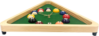 Horloge murale de billard 14 pouces, design triangle, avec cadre en bois massif, idéale pour salle de billard, salle de jeux, bar