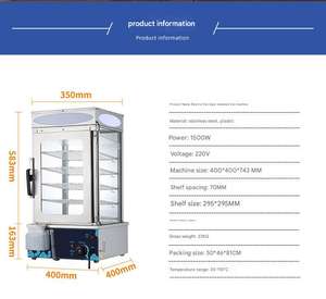 Commercial Electric 5-Layer Stainless Steel Snack Machine Counter Showcase Display for Warmed Food Food <strong>Thawing</strong> <strong>Equipment</strong> - Product Image 6