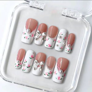 <span class=keywords><strong>Uñas</strong></span> Postizas <span class=keywords><strong>de</strong></span> Gel Pintadas a Mano <span class=keywords><strong>de</strong></span> Alta Calidad, 10 Piezas, Hermosas y Lujosas <span class=keywords><strong>Uñas</strong></span> Acrílicas Hechas a Mano - Product Image 4