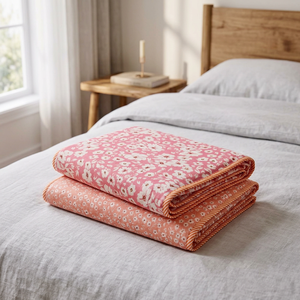 Premium Floral Cotton Dohar Reversible Hand Block Printed Quilt Cover <b>Bedspread</b> <b>Double</b> Sided Home Use - Product Image 2