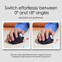 F-33 USB Wireless Optical Trackball Mouse Dual Mode 2.4G/BT Kedua Tangan PC Mac Laptop Tablet Gaming RGB Backlit