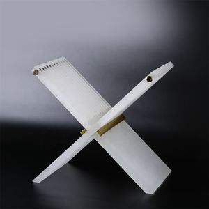 עיצוב מותאם אישית עיצוב אמנות הבית freestanding מגזין מתכת מתלה לוח תצוגה לעמוד ספר סטנד - Product Image 2