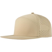 Gorra de Béisbol Personalizada de 6 Paneles con Logotipo Bordado en 3D, Parche de Goma, Impermeable, con Orificios Cortados con Láser, Deportiva, de Golf, Perforada, con Cierre a Presión