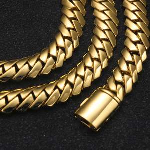 Nuoya 18K Vàng Mạ Cuba Chuỗi Brass Vòng Cổ 12Mm Tùy Chỉnh Rapper Người Đàn Ông Hip Hop Cuba Liên Kết Chuỗi - Product Image 2