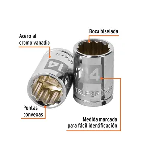 Master con 72 unidades de enchufe de 14mm, 12 puntos, accionamiento de 3/8 ', Truper - Product Image 2