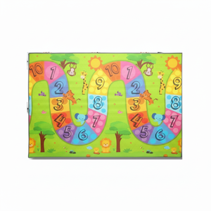 Alfombra de juego para bebés XPE de doble cara de 200x140x1,5 cm, espuma no tóxica impermeable enrollable con número colorido, viaje Funky Road - Product Image 1