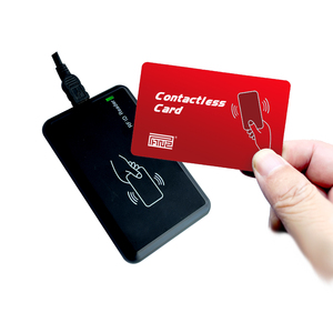 Venta al por mayor de interfaz USB de escritorio <span class=keywords><strong>1K</strong></span> S50 lector <span class=keywords><strong>RFID</strong></span> de alto reconocimiento Impresión de logotipo personalizado 13,56 MHz lector <span class=keywords><strong>RFID</strong></span> sin contacto de ABS - Product Image 1