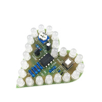 Kit d'éclairage en forme de cœur LM358, composants de lumière respirante, pièces DIY, carte de pratique électronique, projets électroniques, modèle chinois