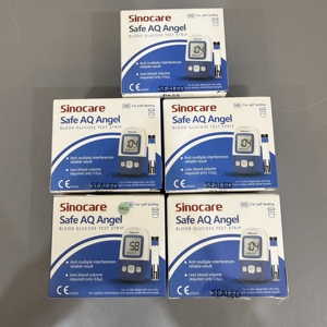 Medidor de Glucosa en Sangre <span class=keywords><strong>Sinocare</strong></span> Safe AQ Angel con 50 Tiras Reactivas, Kit de Prueba de Glucosa Ligero - Product Image 1