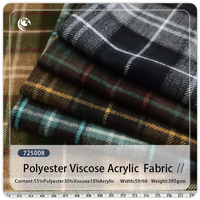 Tissu à carreaux tissé sur mesure 55T/30V/15A 395 g/m² de poids lourd pour manteau, chemise, veste, matière vestimentaire