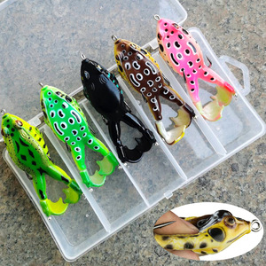 Señuelo de Pesca con Patas Giratorias, Cebo Artificial de Metal, Señuelo de Superficie, Thunderfrog Giratorio de 9 cm y 13 g con Anzuelos para Lubina y Pez Negro - Product Image 1