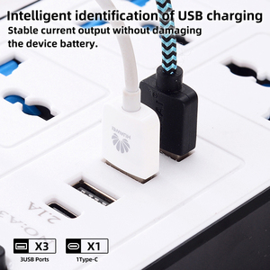 3M Home Office Power Strip 6WAY 3 USB Ports Electric <strong>Socket</strong> Copper IP44 Level 10A/16A ABS Material US AU <strong>Plug</strong> <strong>Extension</strong> <strong>Socket</strong> - Product Image 6