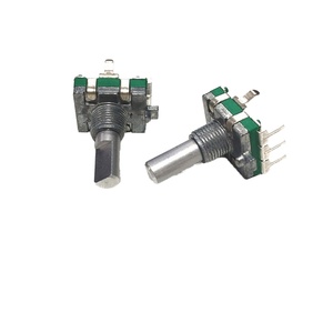 Encodeur rotatif incrémental Fanrui série ED16, 16 mm, 3 broches, axe métallique de 6 mm avec bague, sans interrupteur, options 12/18/24 impulsions - Product Image 1