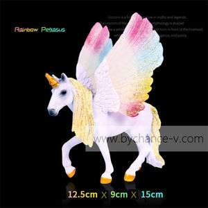 Decoración de dormitorio para niñas pequeñas, estatuas de plástico de unicornio, cuento de hadas, bestia mítica, arcoíris, <span class=keywords><strong>Pegaso</strong></span>, figura de unicornio coleccionable, juguete - Product Image 4