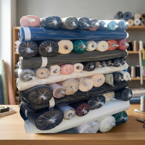 Tissus tissés légers 16040-KS teints en masse avec élasticité pour vêtements d'extérieur – Promotion - Product Image 2