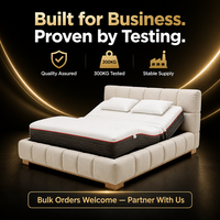 Cama Eléctrica Ajustable para Hoteles, Motor Silencioso OKIN 35dB, Control Remoto y por Aplicación, Tela Antiácaros, Carga de 300 kg