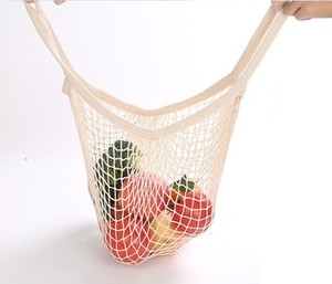 Sacs en filet de coton portables en gros pour supermarché, sacs en filet pour légumes et fruits - Product Image 3
