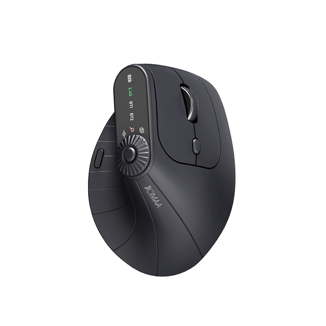 Ergonomic Vertical Mouse USB Optical Rechargeable Wireless Dual Model Charging Display Adjustment Knob Mouse Desktop/Laptop/PC