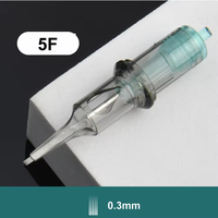 Aiguille verte 1RL de cartouche de tatouage d'OEM 0.20mm-0.35mm pour effectuer des conceptions adaptées aux besoins du client