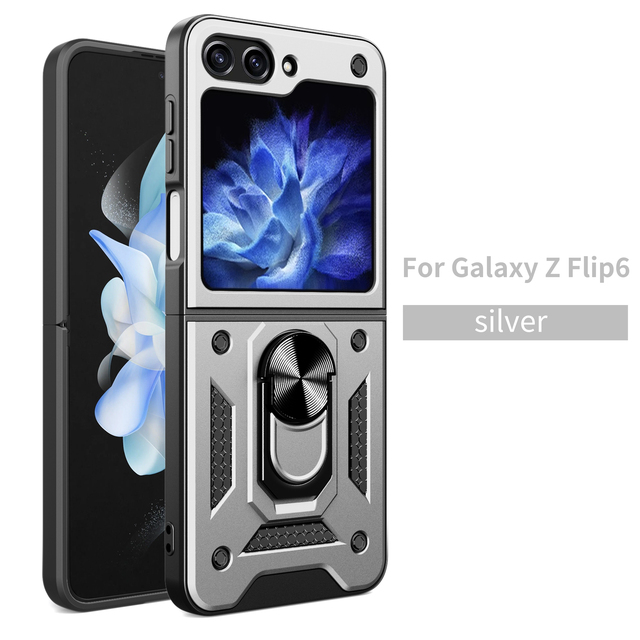 For Samsung Z Flip 6 Anti Shock Mobile Phone case with Kickstand for Galaxy Z Flip 6 Protect Phone Cover